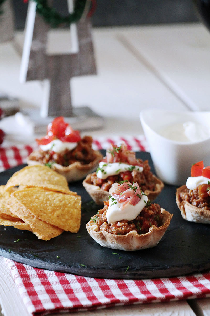 Taco cups με κιμά